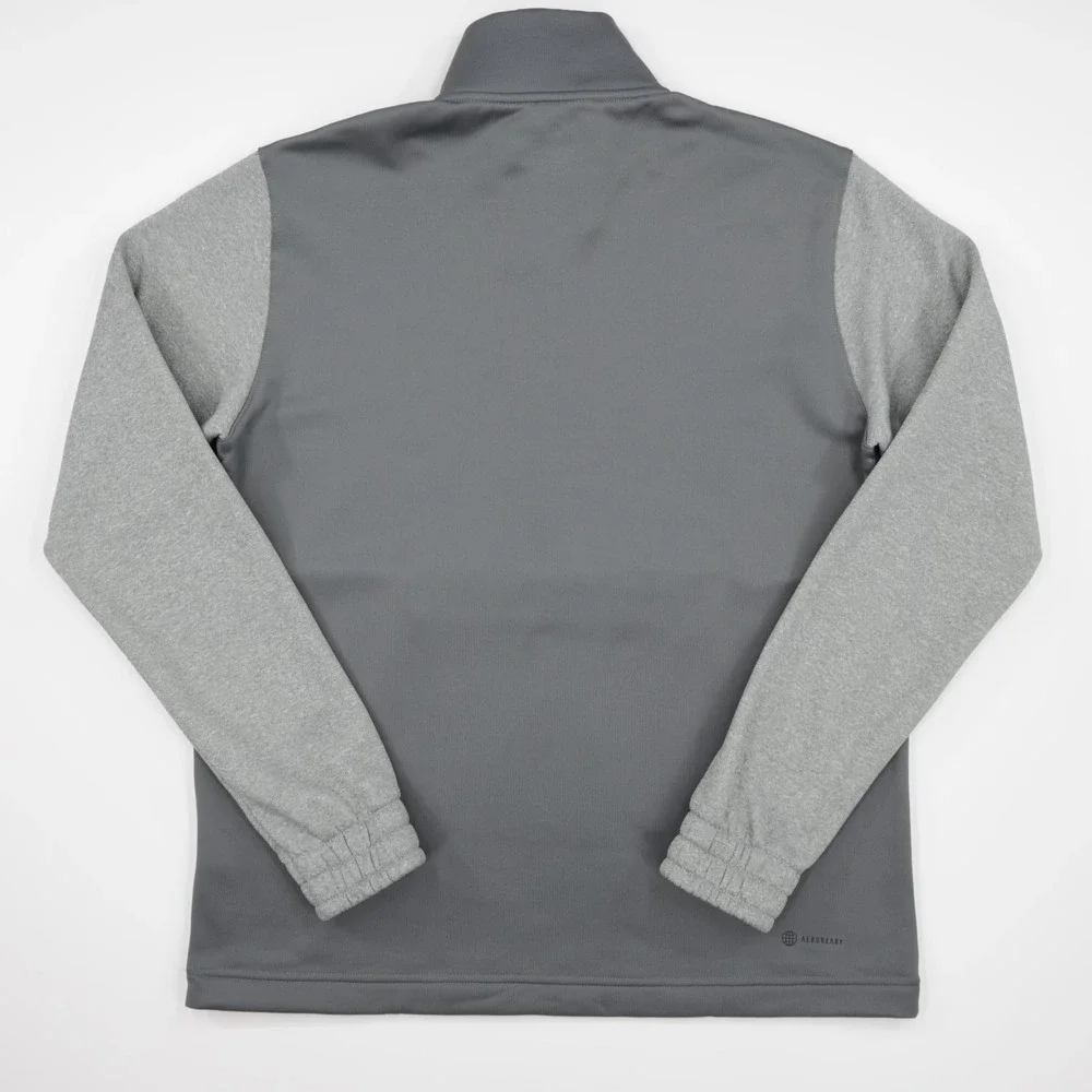 Adidas Men's Team Issue Half Zip Pocket Comfy Soft Fleece Sweatshirt Gray Size M